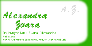alexandra zvara business card